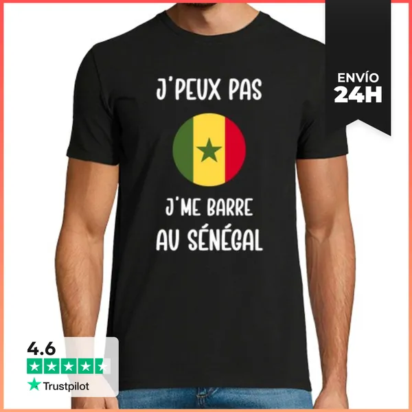 Camiseta Hombre Clásica No Puedo Me Voy A Senegal LaTostadora