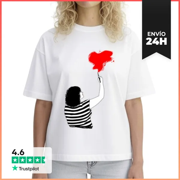 Camiseta Mujer Boxy Pasión Por El Arte LaTostadora