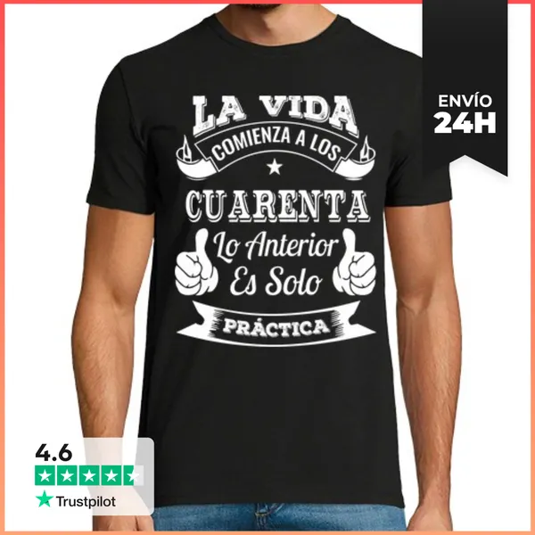 Camiseta Hombre Clásica 40 AÑOS DE PRÁCTICA LaTostadora