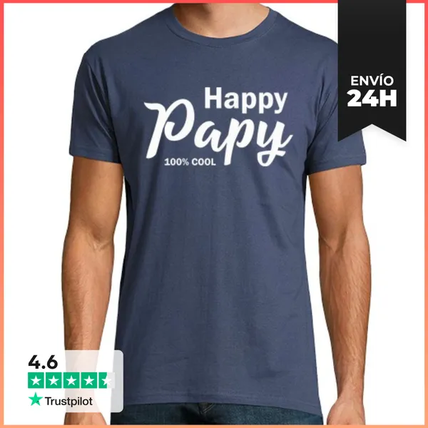 Camiseta Hombre Clásica Papi Feliz LaTostadora