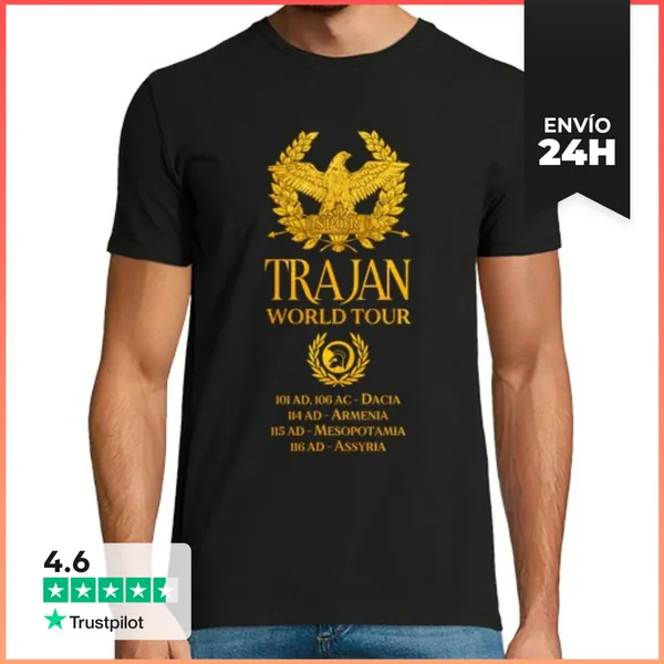 Camiseta Hombre Clásica Gira Conciertos World Tour Imperio Romano