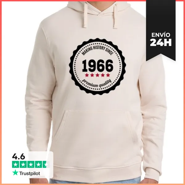 Sudadera Unisex Con Capucha Making History Since 1966 LaTostadora