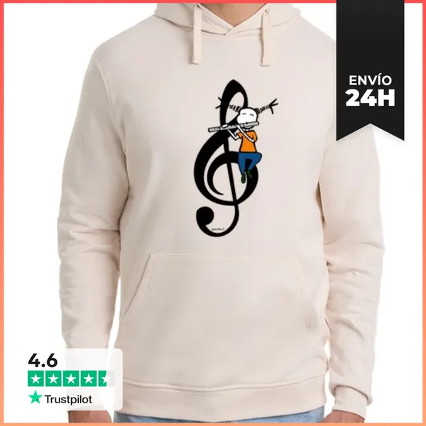 Sudadera Unisex Con Capucha Flute Life LaTostadora