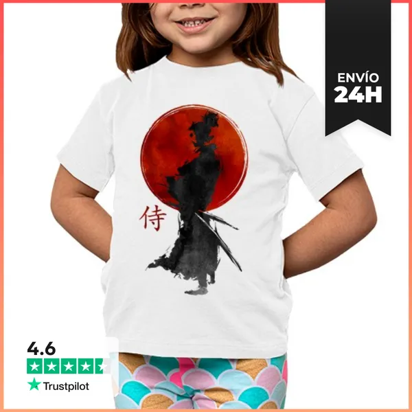 Camiseta Clásica Para Niños Samurai LaTostadora