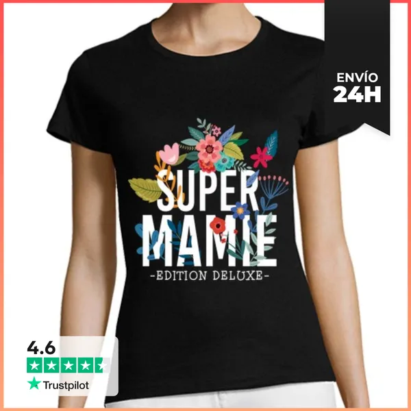 Camiseta Mujer Clásica Super Mamie Meilleur Mamie Decir En