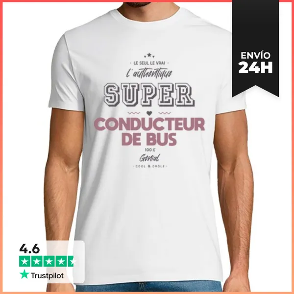 Camiseta Hombre Clásica El Auténtico Conductor De Superbus
