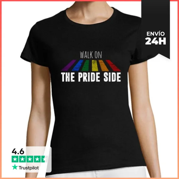 Camiseta Mujer Clásica Caminar En El Lado Del Orgullo Lgbtq