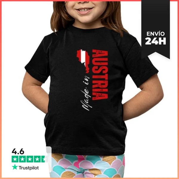 Camiseta Clásica Para Niños Hecho En Austria, Amo Austria