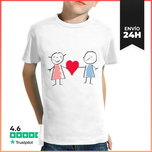 Camiseta Clásica Para Niños Love - Valentine - Boda LaTostadora