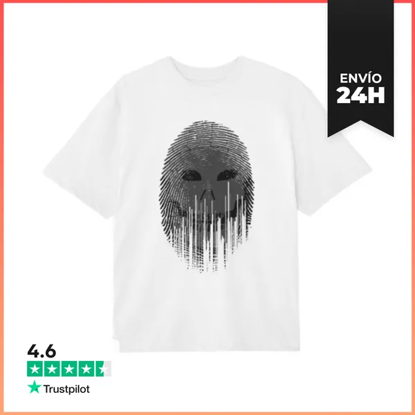 Camiseta Oversize Huella Mortal. Grises LaTostadora