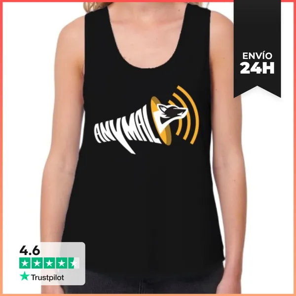Camiseta Mujer Sin Mangas, Loose Fit Oficial Anymal - Mujer 2