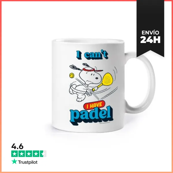 Taza I Cant I Have Padel Snoopy V2 LaTostadora