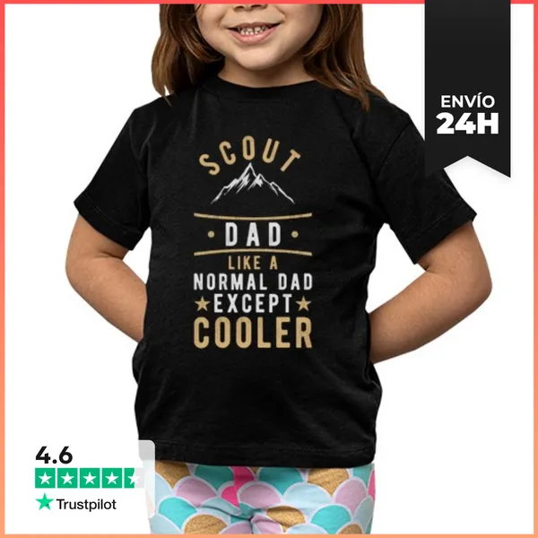 Camiseta Clásica Para Niños Scout Papa Padre Diciendo Gracioso