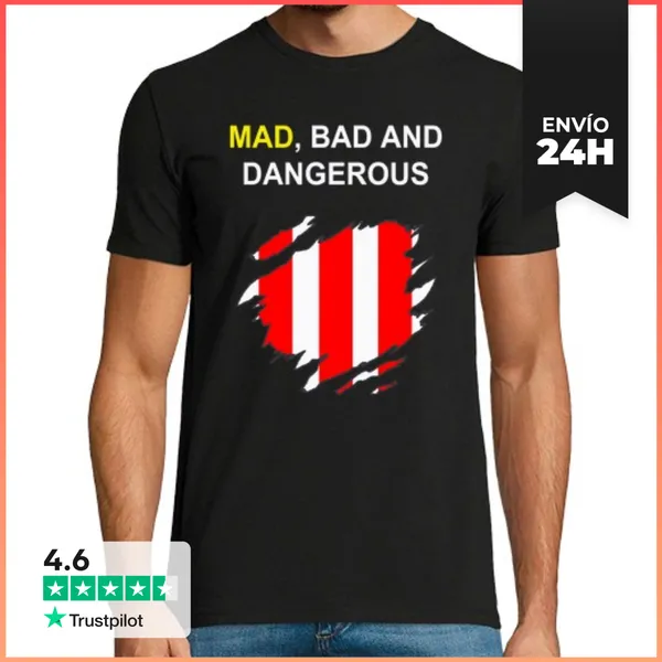 Camiseta Hombre Clásica Mad, Bad And Dangerous LaTostadora