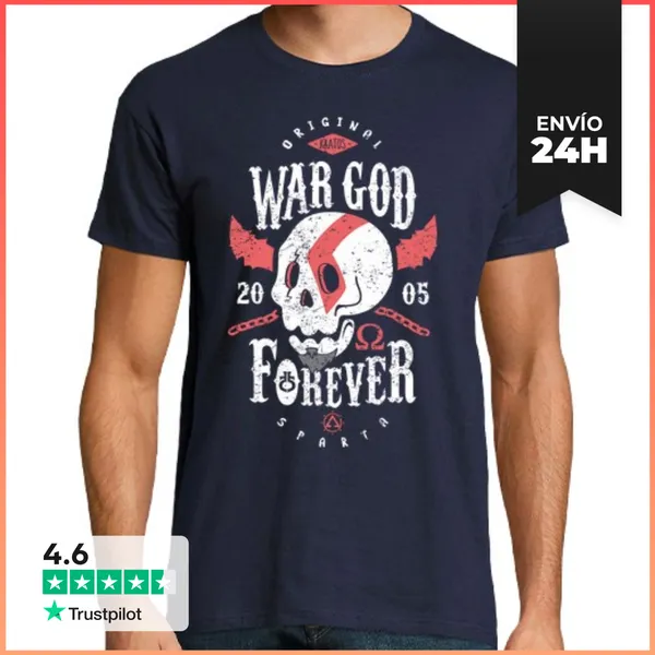 Camiseta Hombre Clásica War God Forever LaTostadora