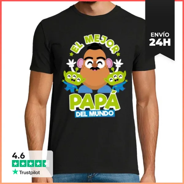 Camiseta Hombre Clásica Mejor Papa LaTostadora