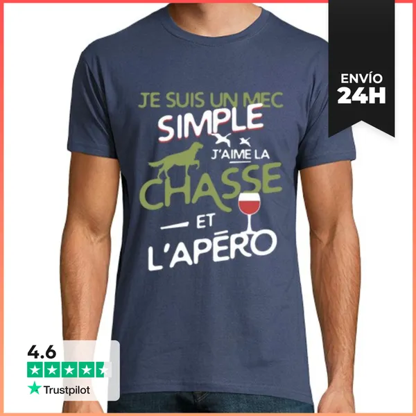 Camiseta Hombre Clásica Caza - Un Chico Sencillo LaTostadora