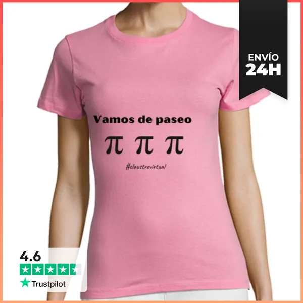 Camiseta Mujer Clásica Vamos De Paseo Negro LaTostadora