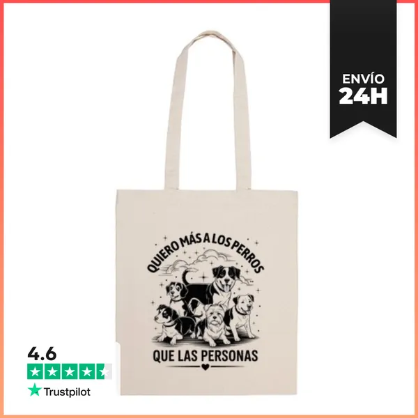 Bolsa De Tela Me Gustan Más Los Perros Que Las Personas