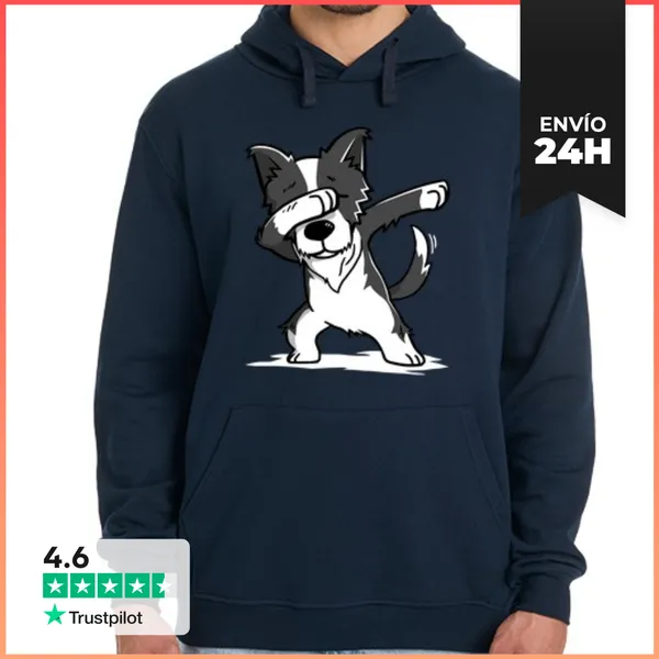 Sudadera Unisex Con Capucha Perro Border Collie DAB! LaTostadora