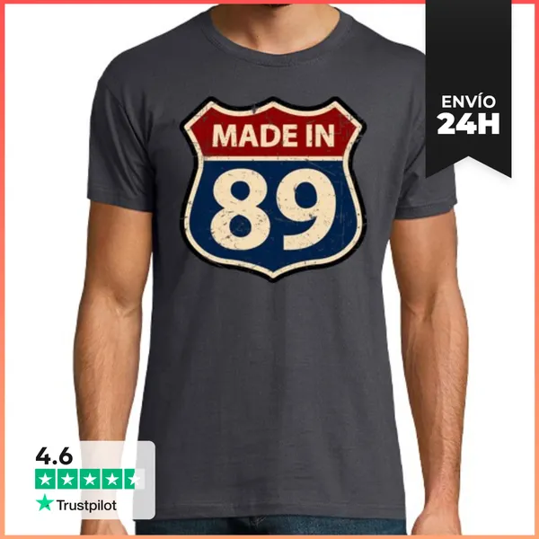 Camiseta Hombre Clásica Made In 89 LaTostadora