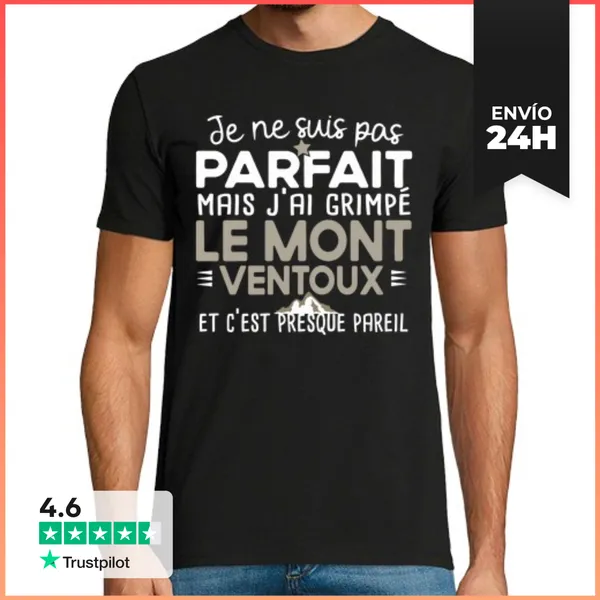Camiseta Hombre Clásica Mont Ventoux Escalada Senderismo De