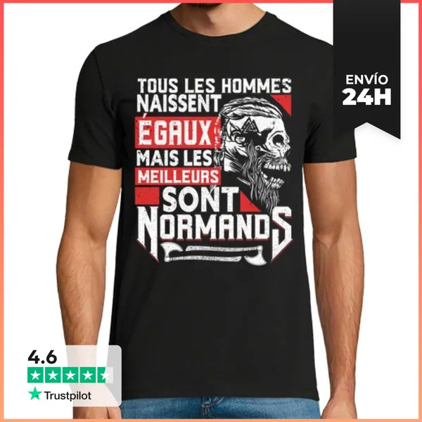 Camiseta Hombre Clásica Humor Normandía Normandía LaTostadora