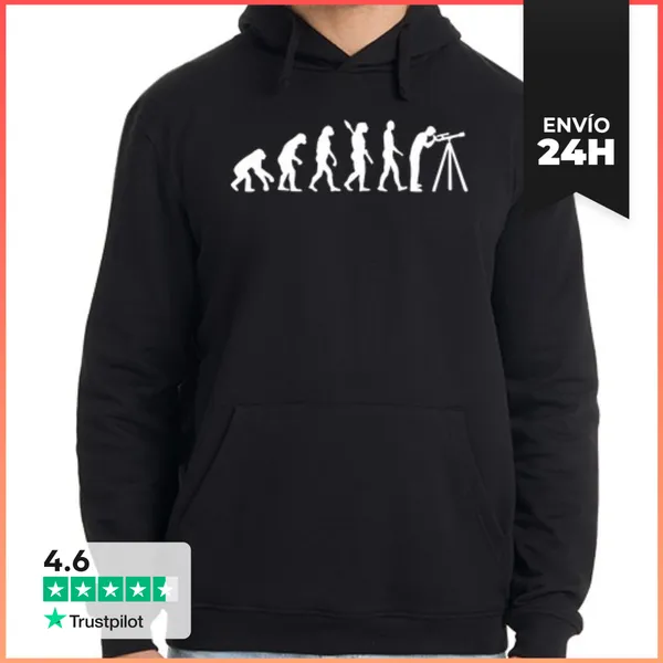 Sudadera Unisex Con Capucha Evolución De La Astronomía