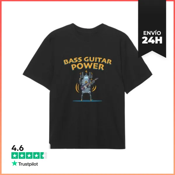 Camiseta Oversize Bass Guitar Power LaTostadora