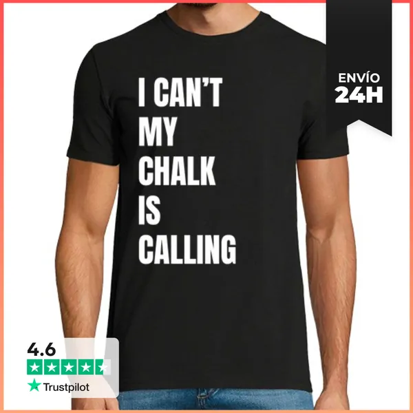 Camiseta Hombre Clásica No Puedo Mi Tiza Me Está Llamando Bould