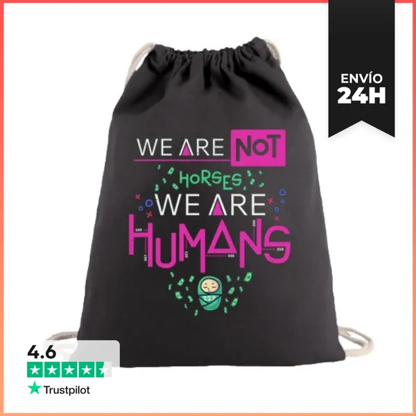 Mochila Saco Con Cuerdas We Are Humans El Juego Del Calamar