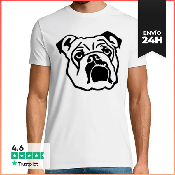 Camiseta Hombre Clásica Bulldog Inglés LaTostadora