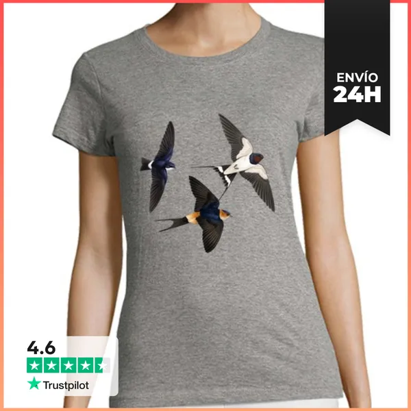 Camiseta Mujer Clásica Golondrinas LaTostadora