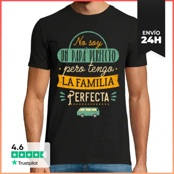 Camiseta Hombre Clásica Un Papá Perfecto LaTostadora