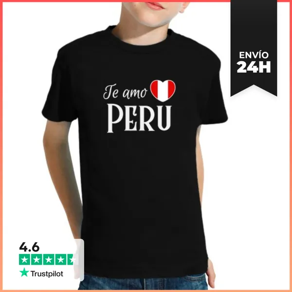 Camiseta Clásica Para Niños Te Amo Perú, Orgullo Peruano