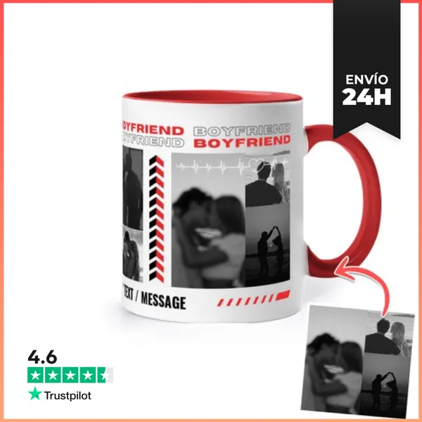 Taza De Colores TAZA BOYFRIEND ROJA LaTostadora