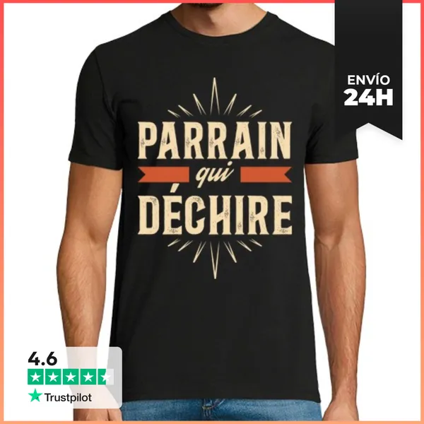 Camiseta Hombre Clásica Impresionante Padrino Impresionante Pad