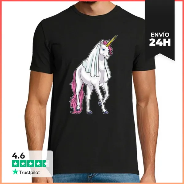 Camiseta Hombre Clásica Velo De Novia Unicornio Boda LaTostadora