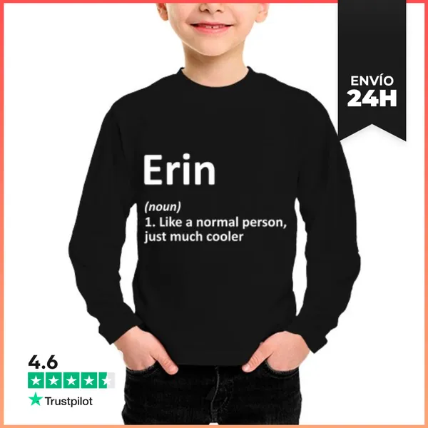 Camiseta Manga Larga Para Niños Definición De Erin Nombre