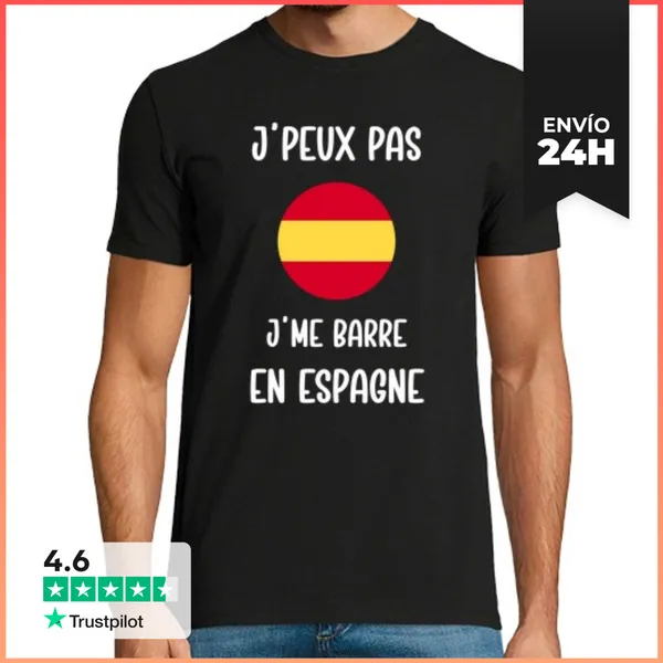 Camiseta Hombre Clásica No Puedo Me Voy A España LaTostadora