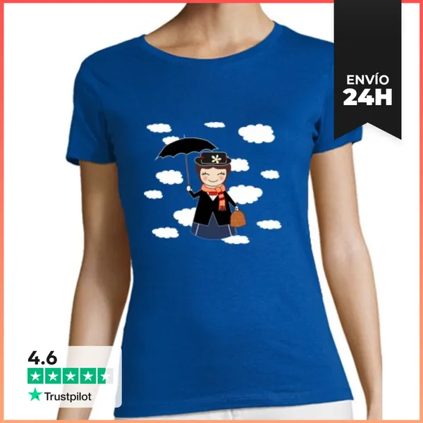 Camiseta Mujer Clásica Camiseta Kokeshi Mary P. LaTostadora
