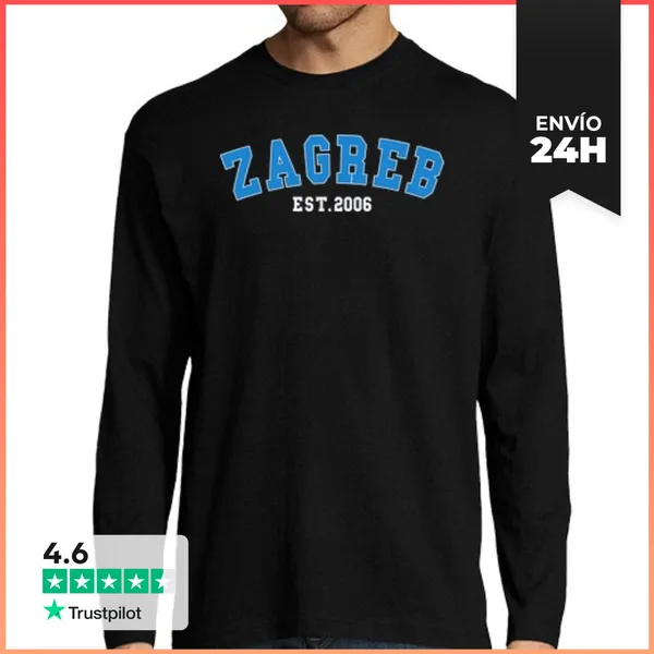 Camiseta Hombre Manga Larga Zagreb Est 2006 LaTostadora