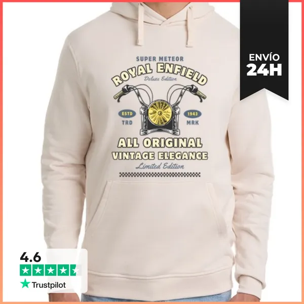 Sudadera Unisex Con Capucha Motos Clásicas Estilo 1943 Vintage