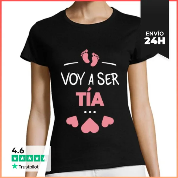 Camiseta Mujer Clásica Voy A Ser Tia LaTostadora
