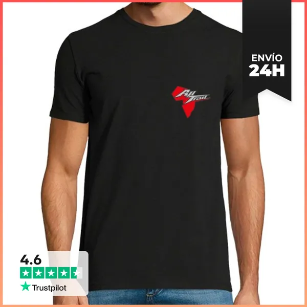Camiseta Hombre Clásica Hombre, Manga Corta, Negra, Calidad Extra