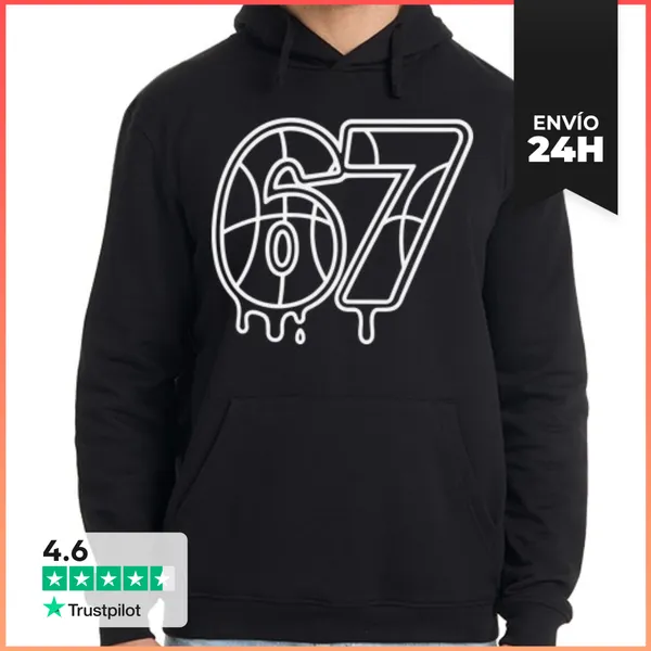 Sudadera Unisex Con Capucha 67 BASKETBALL SIX SEVEN BALÓN