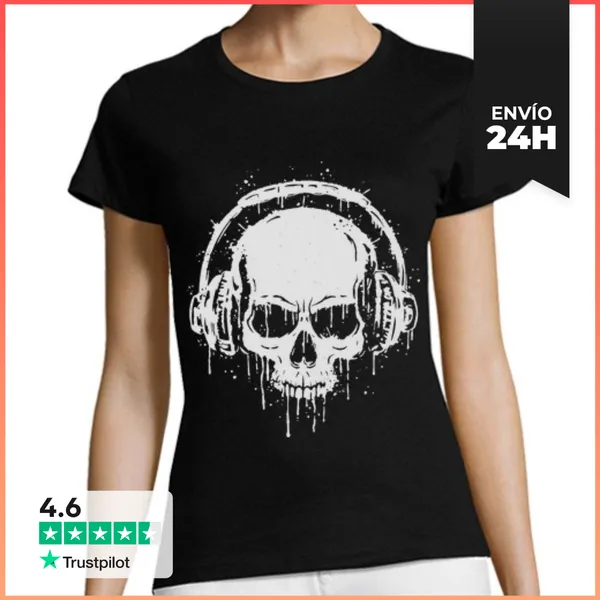 Camiseta Mujer Clásica Music Or Die LaTostadora