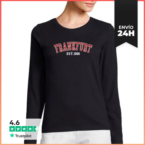 Camiseta Mujer Manga Larga Frankfurt Est 1966 LaTostadora
