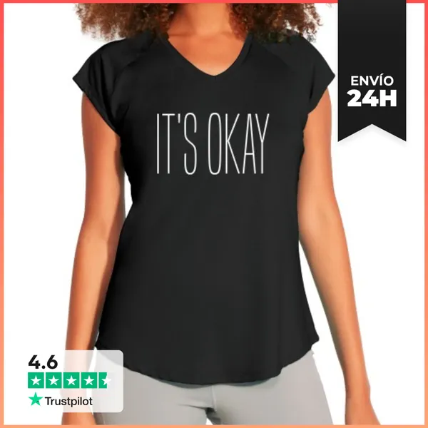 Camiseta Deportiva Mujer It Is Okay - Gym Fitness Club