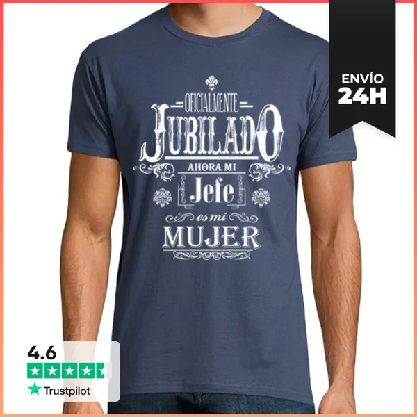 Camiseta Hombre Clásica Hombre, Manga Corta, Denim, Calidad Extra